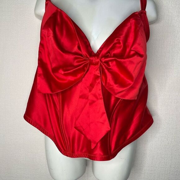 Adore Me Arianna Contour red low bustier corset Bra‎ 40G - Picture 4 of 9